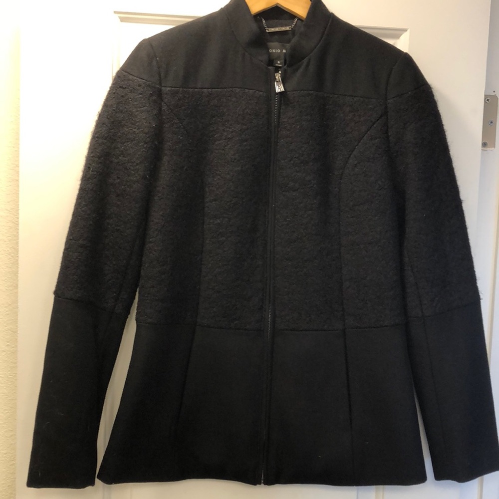 Antonio Melani wool blend jacket, black